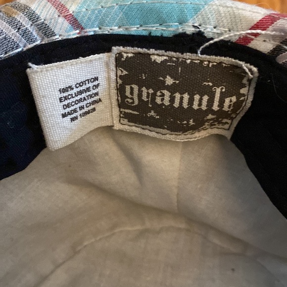 Plaid Fedora hat blue/red/white/gray GRANULE - Picture 4 of 4